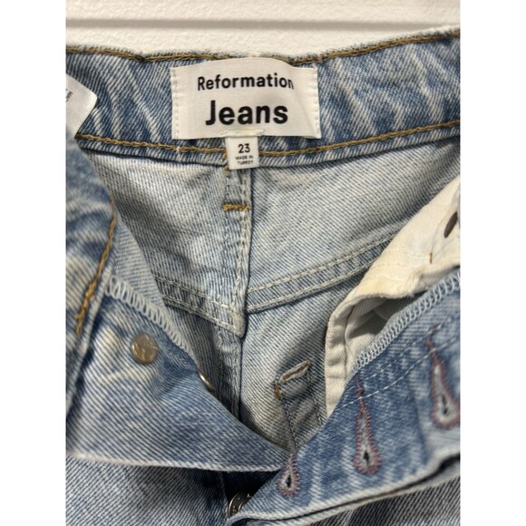 Reformation Jeans Cynthia High Rise Straight Cropped Jeans Sz 23x27 - Picture 4 of 9